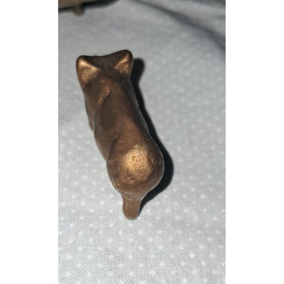 Vintage Brass Pig Hog Piglet Lot of 3 Family Paperweight Figurines Set of 3 Pigs - Picture 5 of 16